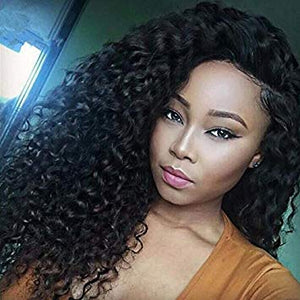 Curly Brazilian Human Remy Hair Lace Frontal Wigs