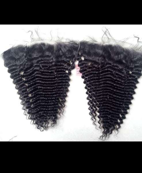 Deep Wave Brazilian Human Remy Hair 13" By 4" Frontal